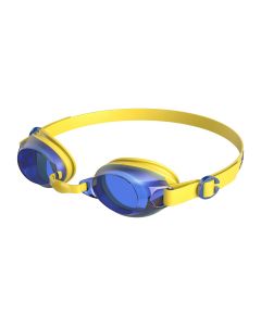 SPEEDO SWIM GOGGLES UNISEX  JUNIOR ADJUSTABLE ANTI FOG JET EMPIRE YELLOW - NEON BLUE 809298B567