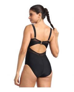 Speedo End VSHAPE Mesh Panel One Piece Black s38 8fs37550001 ADJUSTABLE STRAPS 