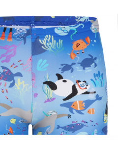 Speedo SWIMWEAR  Digtal Allover Aquashort Coral & Cobalt 8yr 80539415163 Underwater ocean print